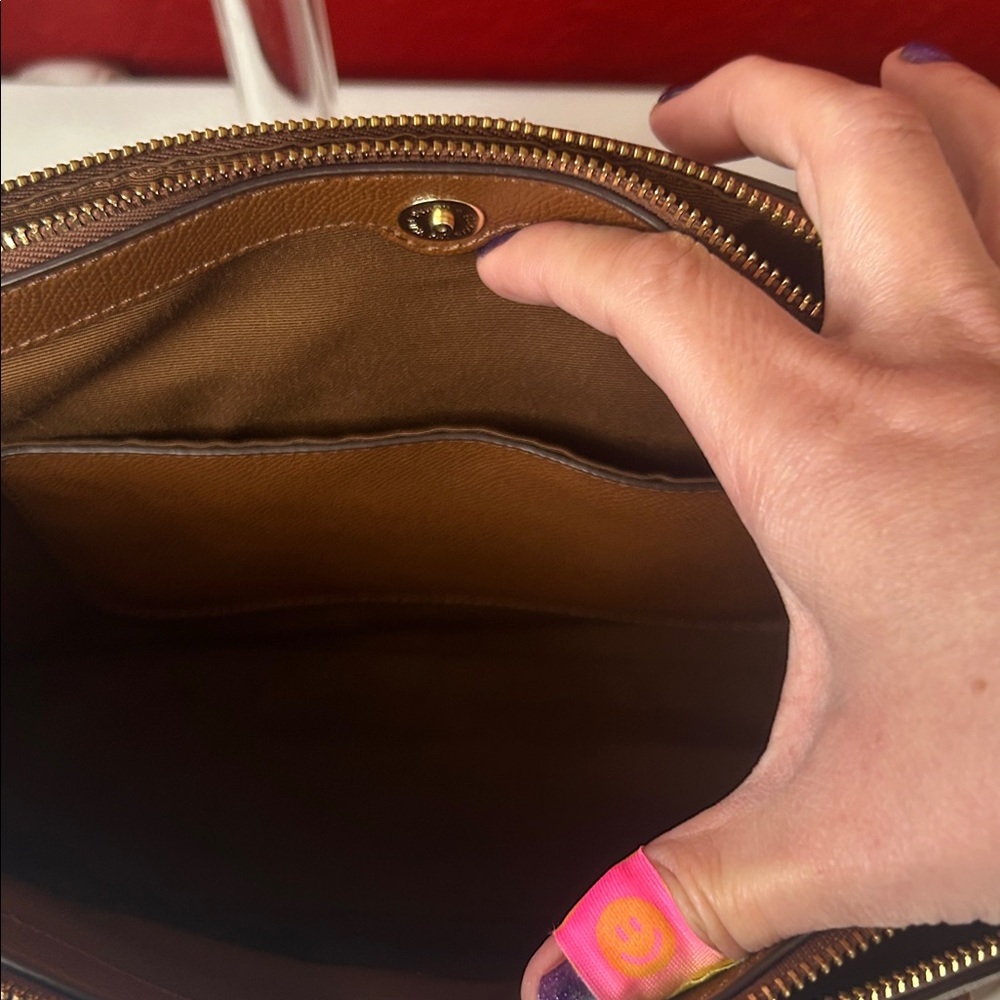 Coach Tan Leather Shoulder Bag - Picture 7 of 10